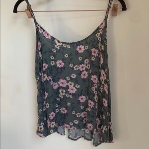 American Eagle Outfitters Gray Camisole with Scoop Neckline